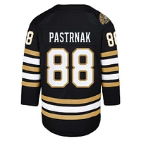 Maillot de joueur premier ministre à domicile des Bruins Boston noir David Pastrnak pour jeune