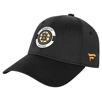 Youth Fanatics Black Boston Bruins Authentic Pro Training Camp Stretch Fit Hat