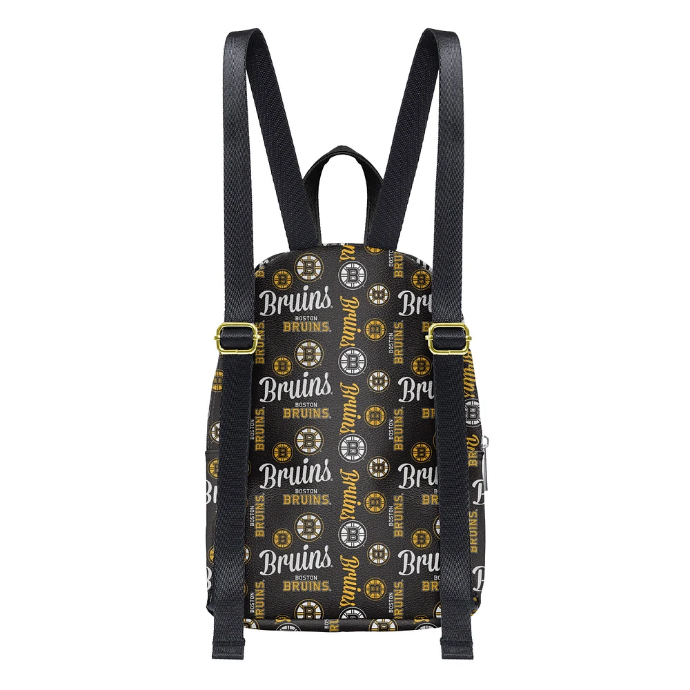 Mini sac à dos FOCO noir Boston Bruins Repeat Brooklyn pour jeunes