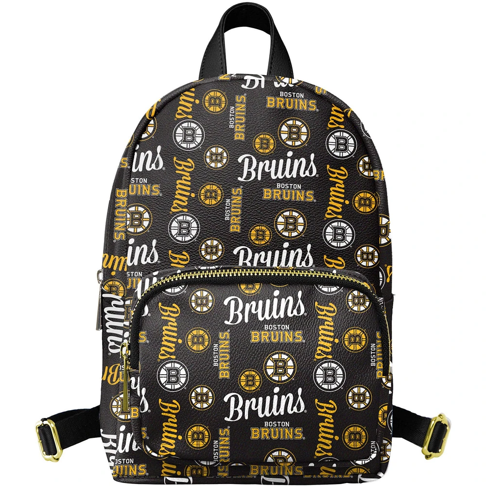 Mini sac à dos FOCO noir Boston Bruins Repeat Brooklyn pour jeunes