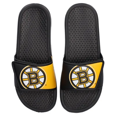 Boston Bruins FOCO Youth Colorblock Big Logo Legacy Slide Sandals