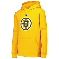 Youth Gold Boston Bruins Primary Logo Pullover Hoodie