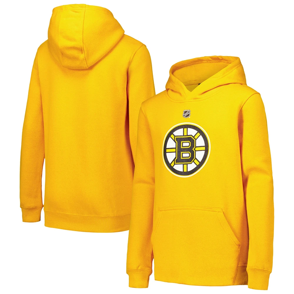 Youth Gold Boston Bruins Primary Logo Pullover Hoodie