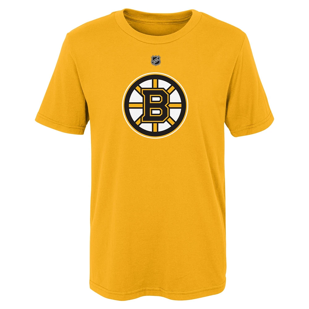 T-shirt avec logo principal des Bruins de Boston, or pour jeunes