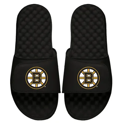 Boston Bruins ISlide Youth Primary Logo Slide Sandals - Black