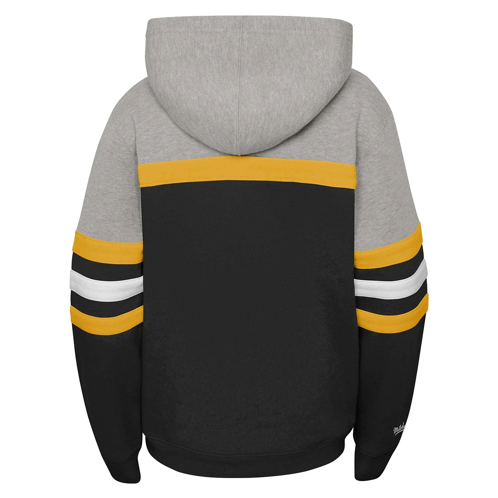 Youth Mitchell & Ness Black Boston Bruins Head Coach Pullover Hoodie