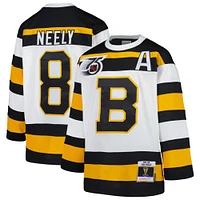 Maillot de joueur la ligne bleue 1991 des Bruins Boston blanc Mitchell & Ness Cam Neely pour jeunes