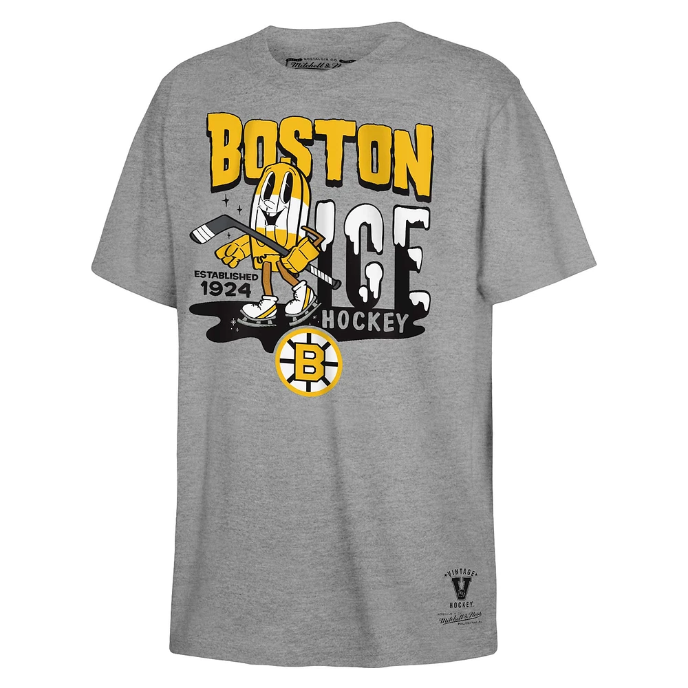 T-shirt Popsicle gris des Bruins de Boston Mitchell & Ness pour jeunes