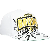 Youth Mitchell & Ness White Boston Bruins After Shock Snapback Hat