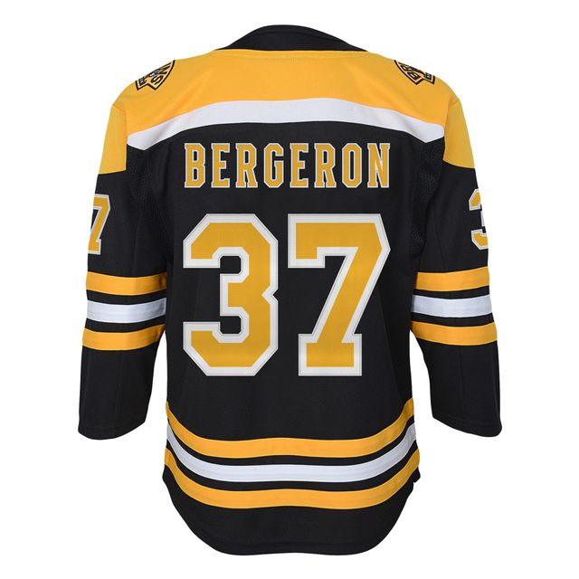  Outerstuff Patrice Bergeron Boston Bruins #37 Youth Size Third  Logo Player Name & Number T-Shirt (Youth Medium-10/12) Black : Sports &  Outdoors