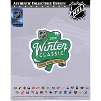 Écusson de maillot de l'emblème national de la Classique d'hiver de la LNH 2019 des Bruins de Boston contre les Blackhawks de Chicago