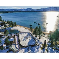 Boston Bruins vs. Philadelphia Flyers Unsigned 2021 Outdoors at Lake Tahoe Overhead Photograph