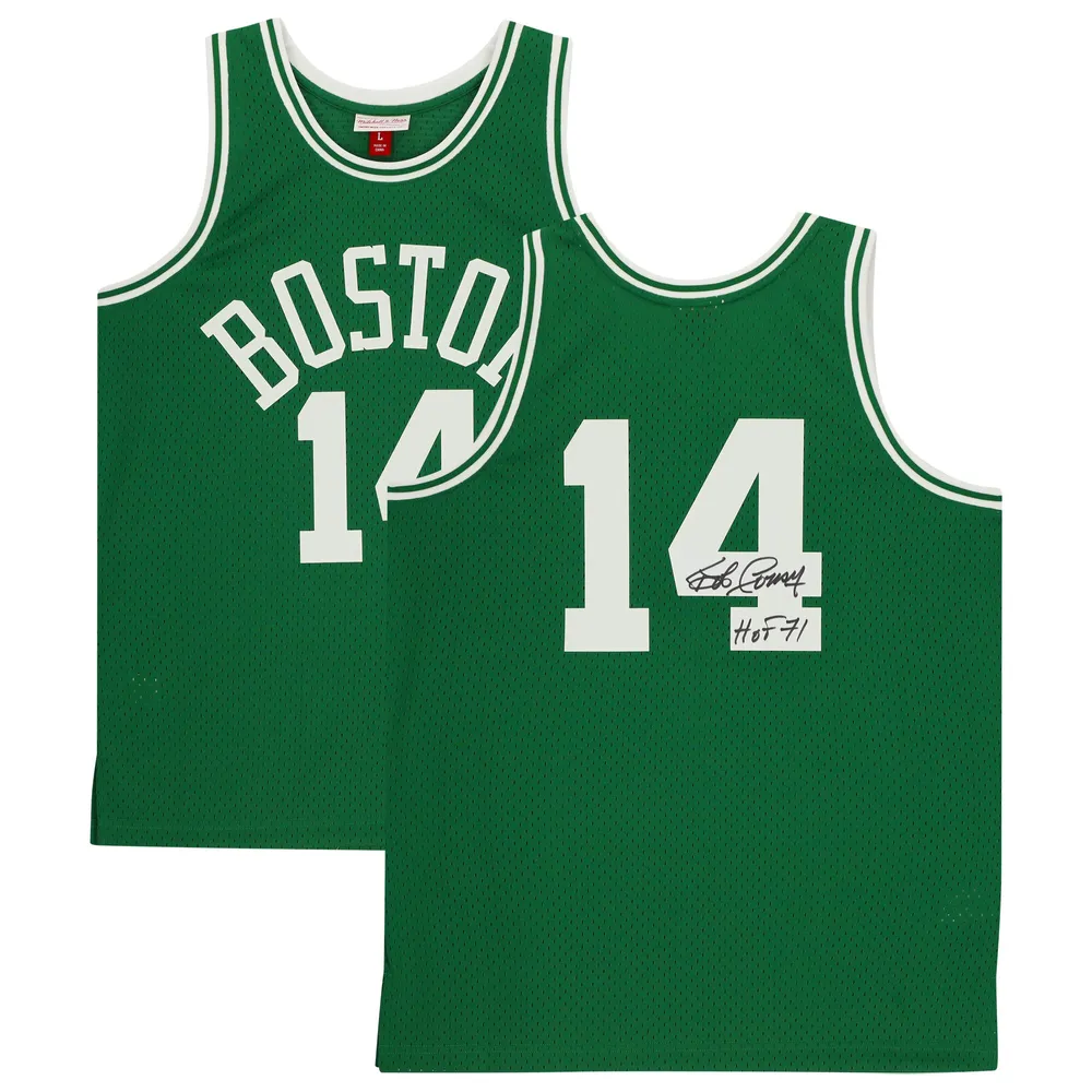 Lids Bob Cousy Boston Celtics Fanatics Authentic Autographed Mitchell &  Ness Swingman Jersey with HOF 71 Inscription - Green