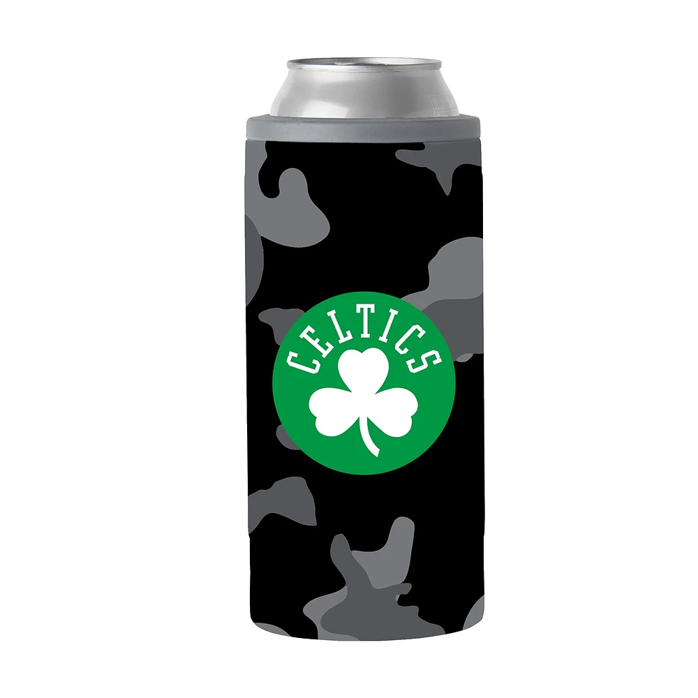 Boston Celtics 12oz. Black Camo Slim Can Cooler