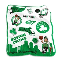 Jeté en peluche Native Raschel Boston Celtics 50'' x 60''