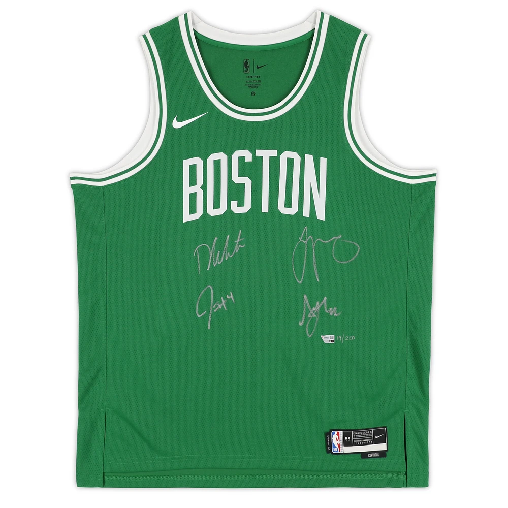 Boston Celtics Autographed 2024 NBA Finals Champions Nike Kelly Green Icon Swingman Edition Jersey with at least 4 Signatures - Limited Edition of 250