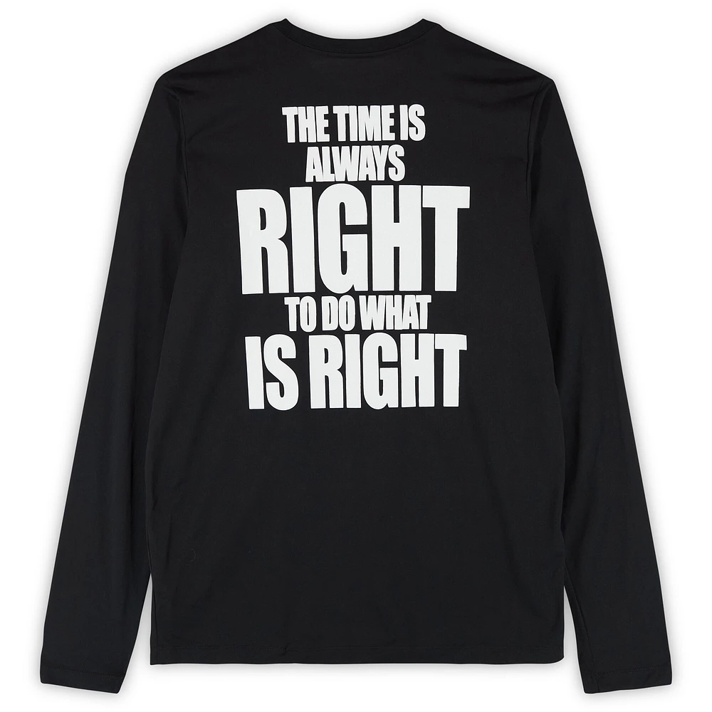 Boston Celtics Team-Issued Black MLK Long Sleeve T-Shirt from the 2024-25 NBA Season - Size LT