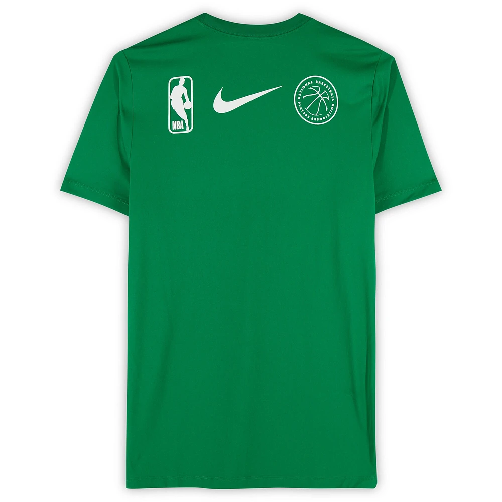 Boston Celtics Team-Issued Kelly Green Black History Month T-Shirt from the 2024-25 NBA Season