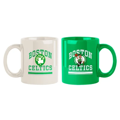 Lot de deux tasses colorées de 15 oz des Boston Celtics