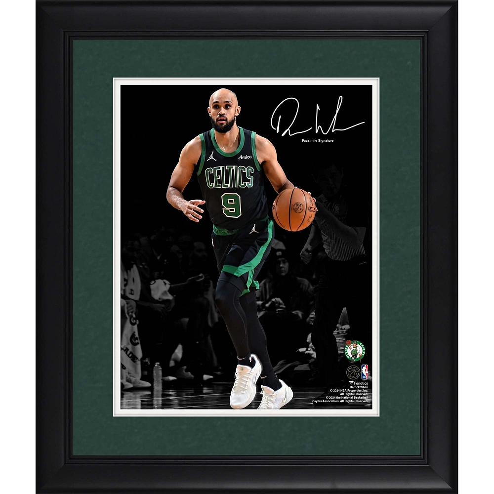 Derrick White Boston Celtics Facsimile Signature Framed 11" x 14" Spotlight Photograph