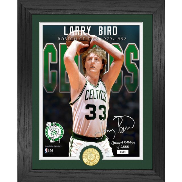 Highland Mint Larry Bird Boston Celtics 13'' x 16'' Joueur retraité - Photo Mint