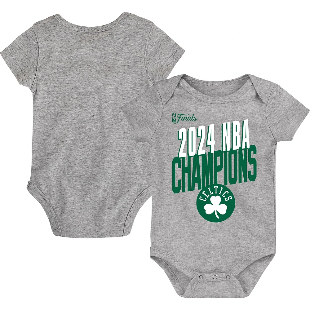 Body gris chiné pour bébé Boston Celtics Champions de la finale NBA 2024