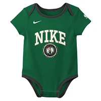 Infant Nike Kelly Green/Black Boston Celtics Just Do It Two-Pack Bodysuit Set
