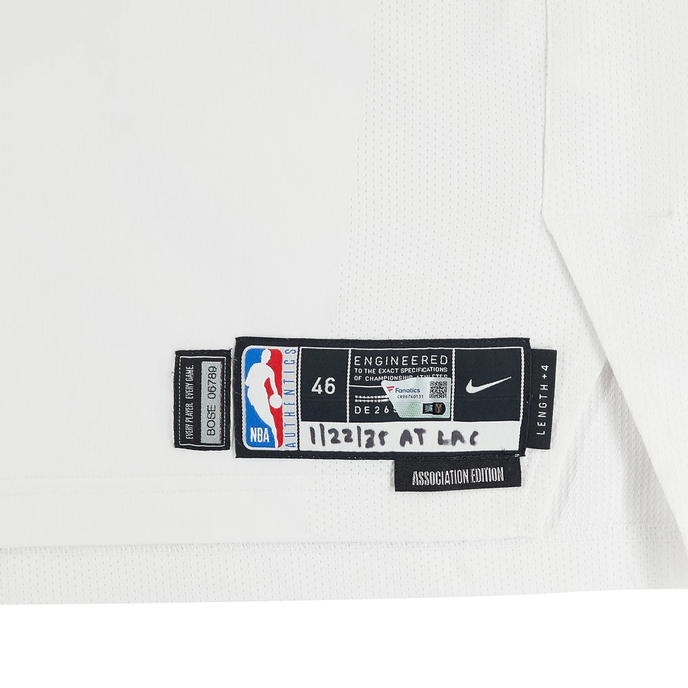 Jaden Springer Boston Celtics Game-Used #44 White Nike Jersey vs. Los Angeles Clippers on January 22, 2025 - Size 46+4