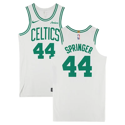 Jaden Springer Boston Celtics Game-Used #44 White Nike Jersey vs. Los Angeles Clippers on January 22, 2025 - Size 46+4