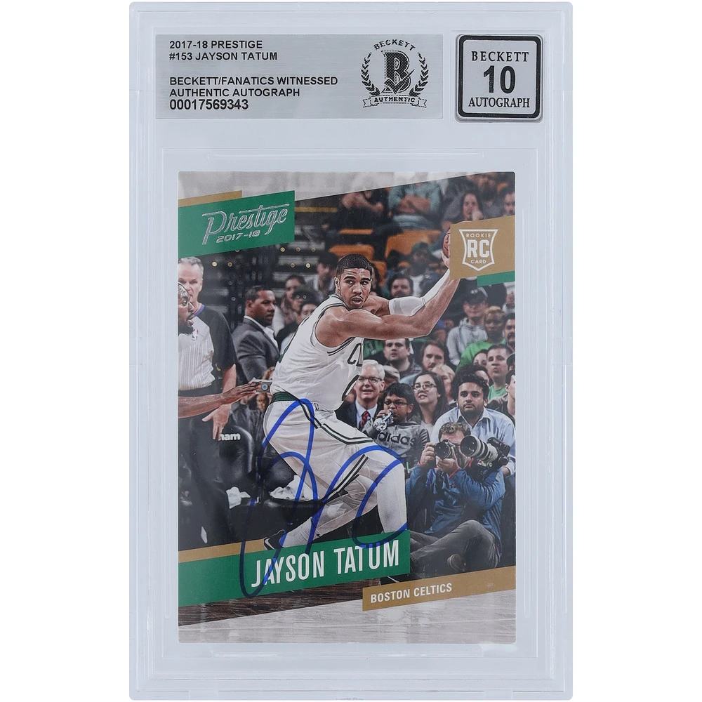 V106832 Celts Jayson Tatum Boston Celtics Autographié 2017-18 Panini Prestige #153 Beckett Fanatics Witnessed Authenticated 10 Rookie Card 0 Jayson Tatum AUT PAA TRADING CARDS 45666 AUTTRC CA01BK5652 #15