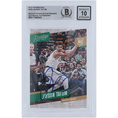 V106832 Celts Jayson Tatum Boston Celtics Autographié 2017-18 Panini Prestige #153 Beckett Fanatics Witnessed Authenticated 10 Rookie Card 0 Jayson Tatum AUT PAA TRADING CARDS 45666 AUTTRC CA01BK5652 #15