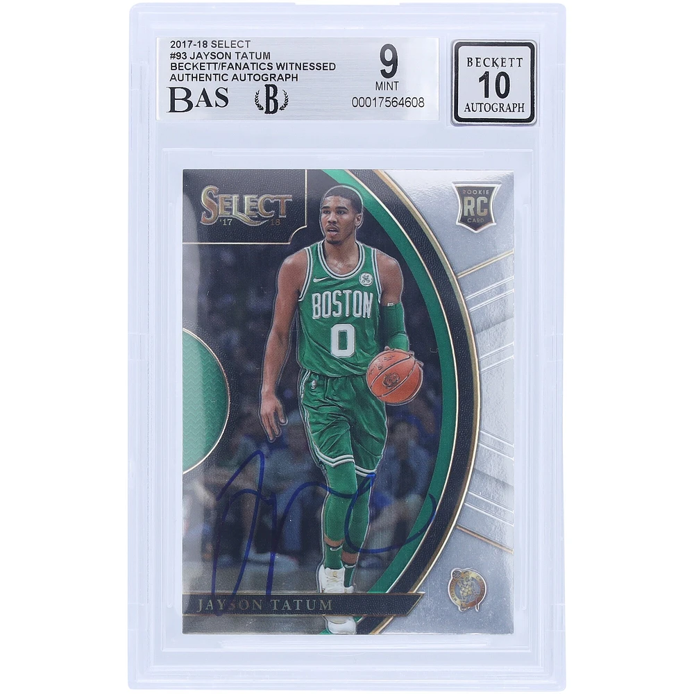 V106832 Celts Jayson Tatum Boston Celtics Autographié 2017-18 Panini Select #93 Beckett Fanatics Witnessed Authenticated 9/10 Rookie Card 0 Jayson Tatum AUT PAA TRADING CARDS 45646 AUTTRC CA01BK1937 #18