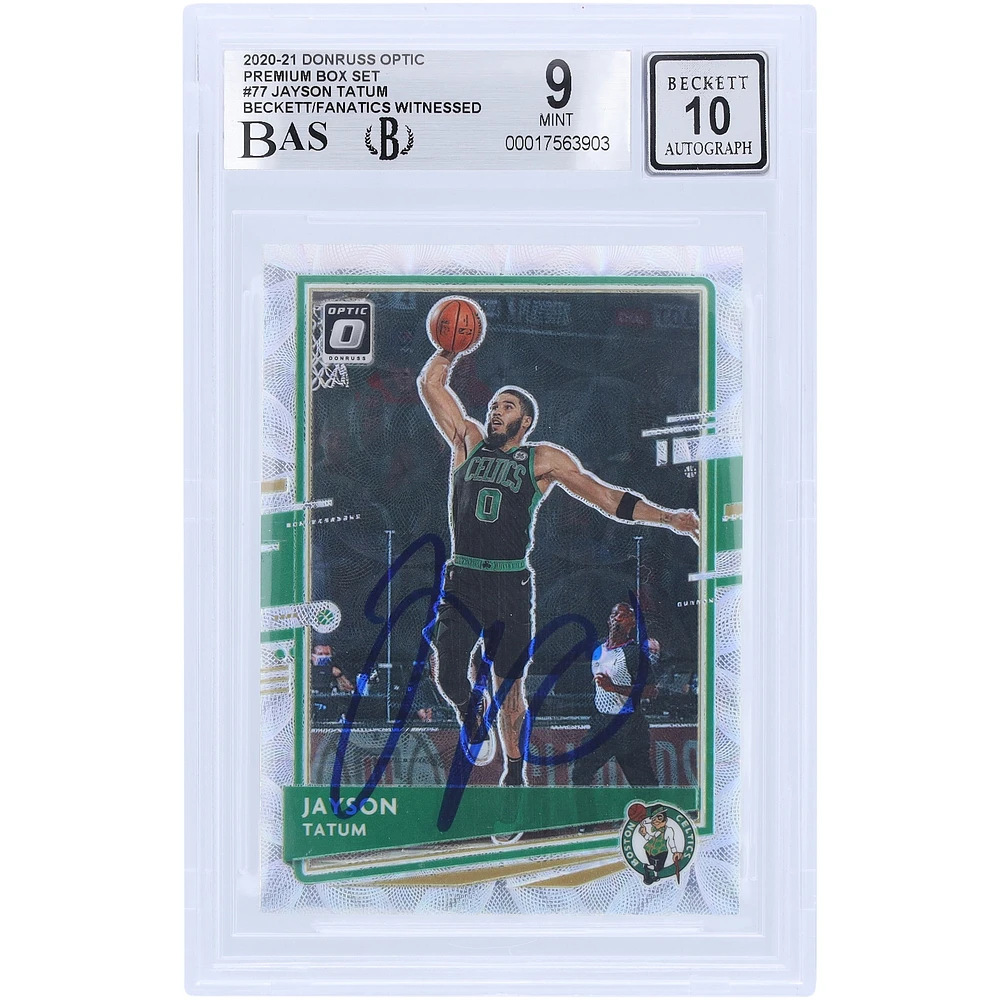 V106832 Celtes Jayson Tatum Boston Celtics Autographié 2020-21 Panini Donruss Optic Premium Box Set #77 #/249 Beckett Fanatics Witnessed Authenticated 9/10 Card 0 Jayson Tatum AUT PAA TRADING CARDS 45646 AUTTRC CA01BK1934 #15