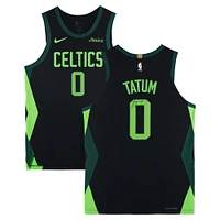 Jayson Tatum Boston Celtics Autographed Black Nike 2024-25 City Edition Authentic Jersey 
