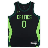 Jayson Tatum Boston Celtics Autographed Black Nike 2024-25 City Edition Swingman Jersey 