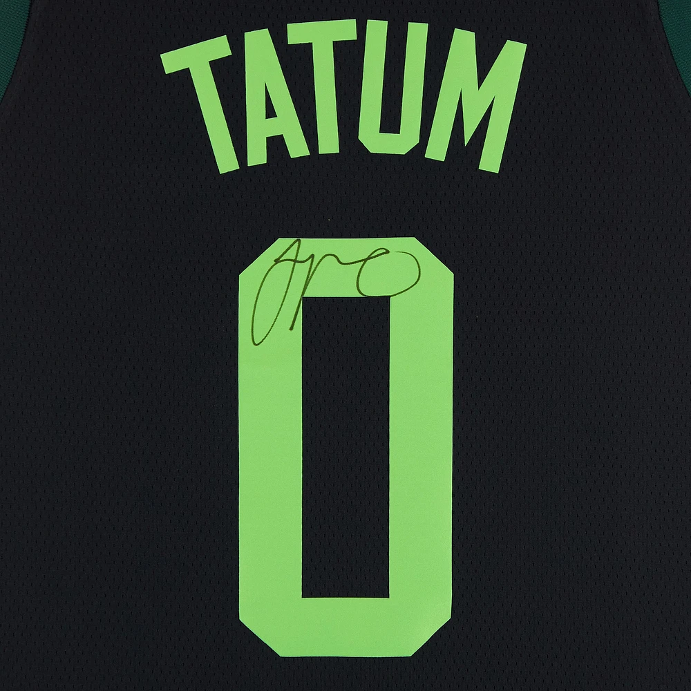Jayson Tatum Boston Celtics Autographed Black Nike 2024-25 City Edition Swingman Jersey 