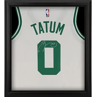 Maillot Nike Swingman 2022-23 blanc dédicacé par Jayson Tatum des Boston Celtics Shadowbox