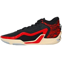Chaussures Jordan Brand noires et rouges dédicacées par Jayson Tatum des Boston Celtics lors du match contre le Miami Heat le 21 mai 2023