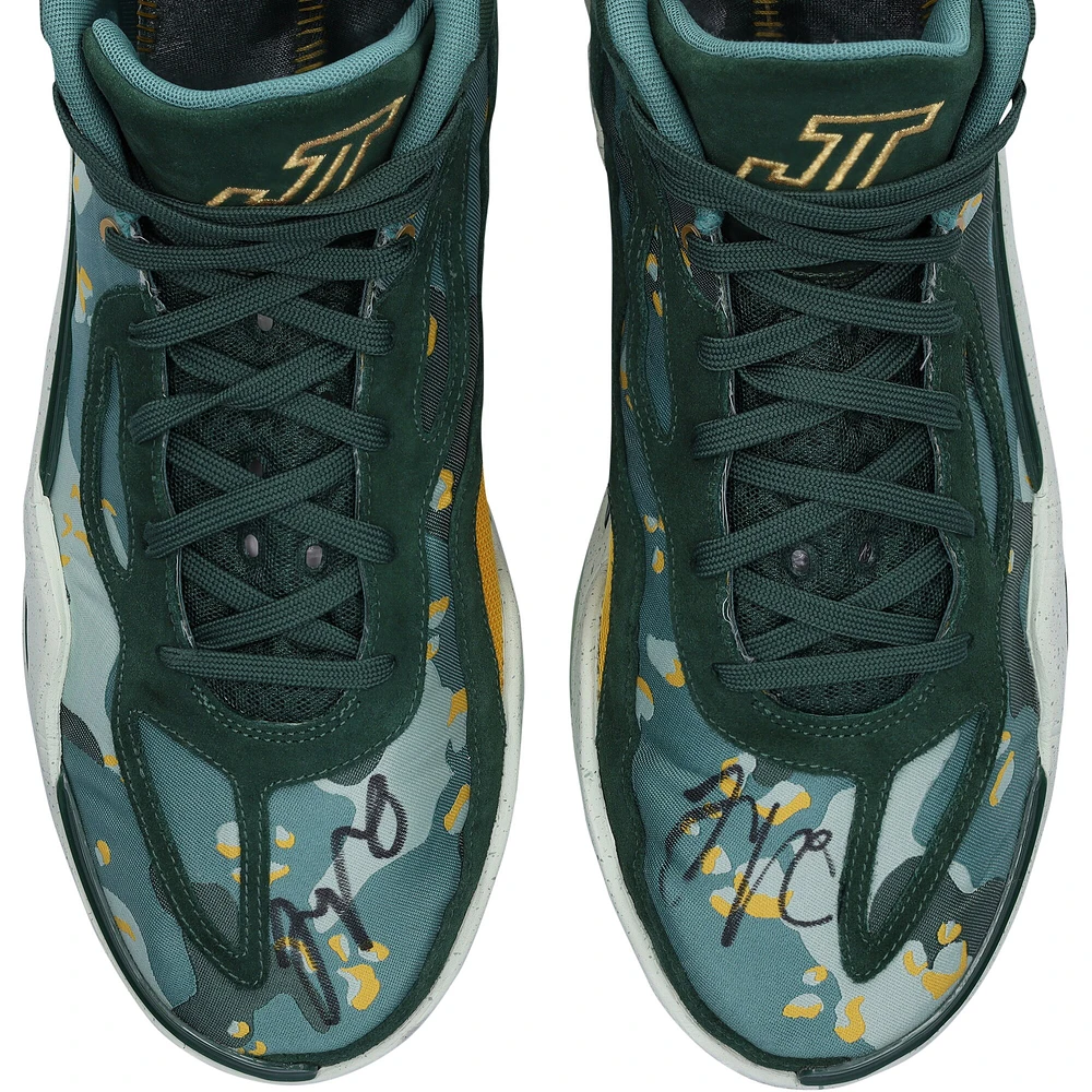 Jayson Tatum Boston Celtics Autographed Game-Used Green Jordan Brand Shoes vs. Atlanta Hawks on April 21, 2023