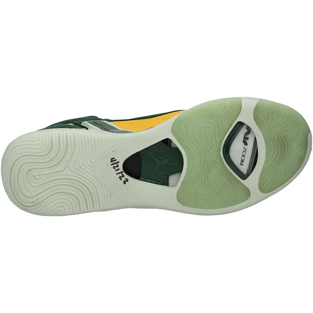 Jayson Tatum Boston Celtics Autographed Game-Used Green Jordan Brand Shoes vs. Atlanta Hawks on April 21, 2023