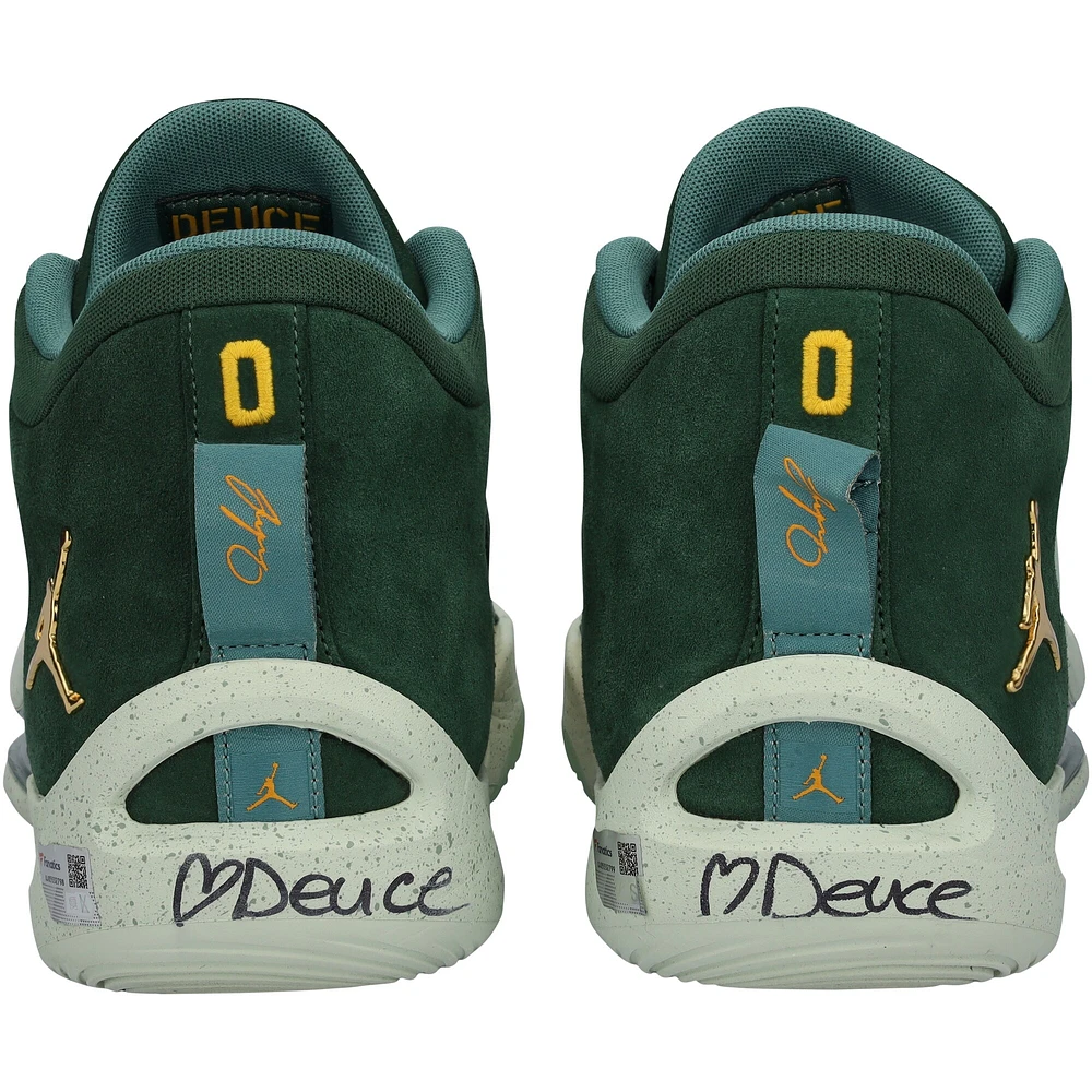 Jayson Tatum Boston Celtics Autographed Game-Used Green Jordan Brand Shoes vs. Atlanta Hawks on April 21, 2023