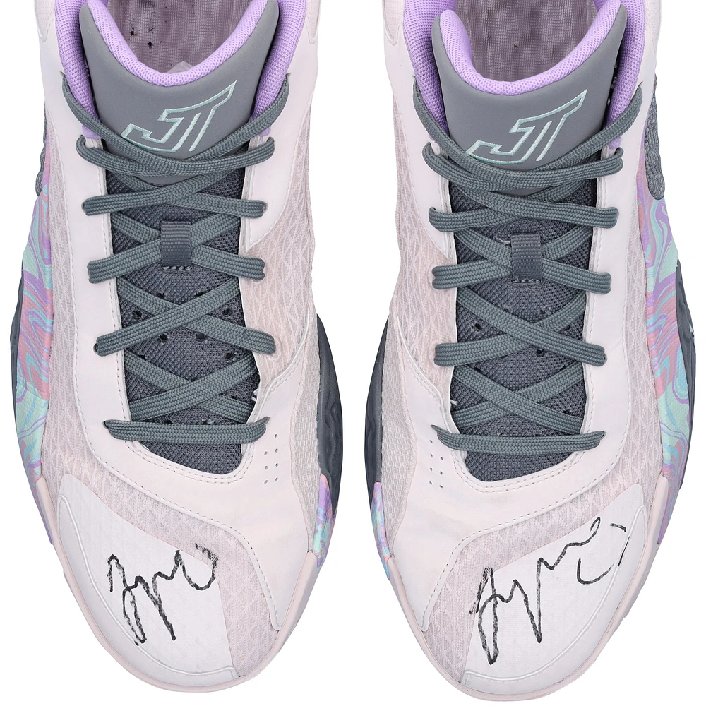 Jayson Tatum Boston Celtics Autographed Game-Used Pink Jordan Brand Shoes vs. Cleveland Cavaliers on May 9, 2024