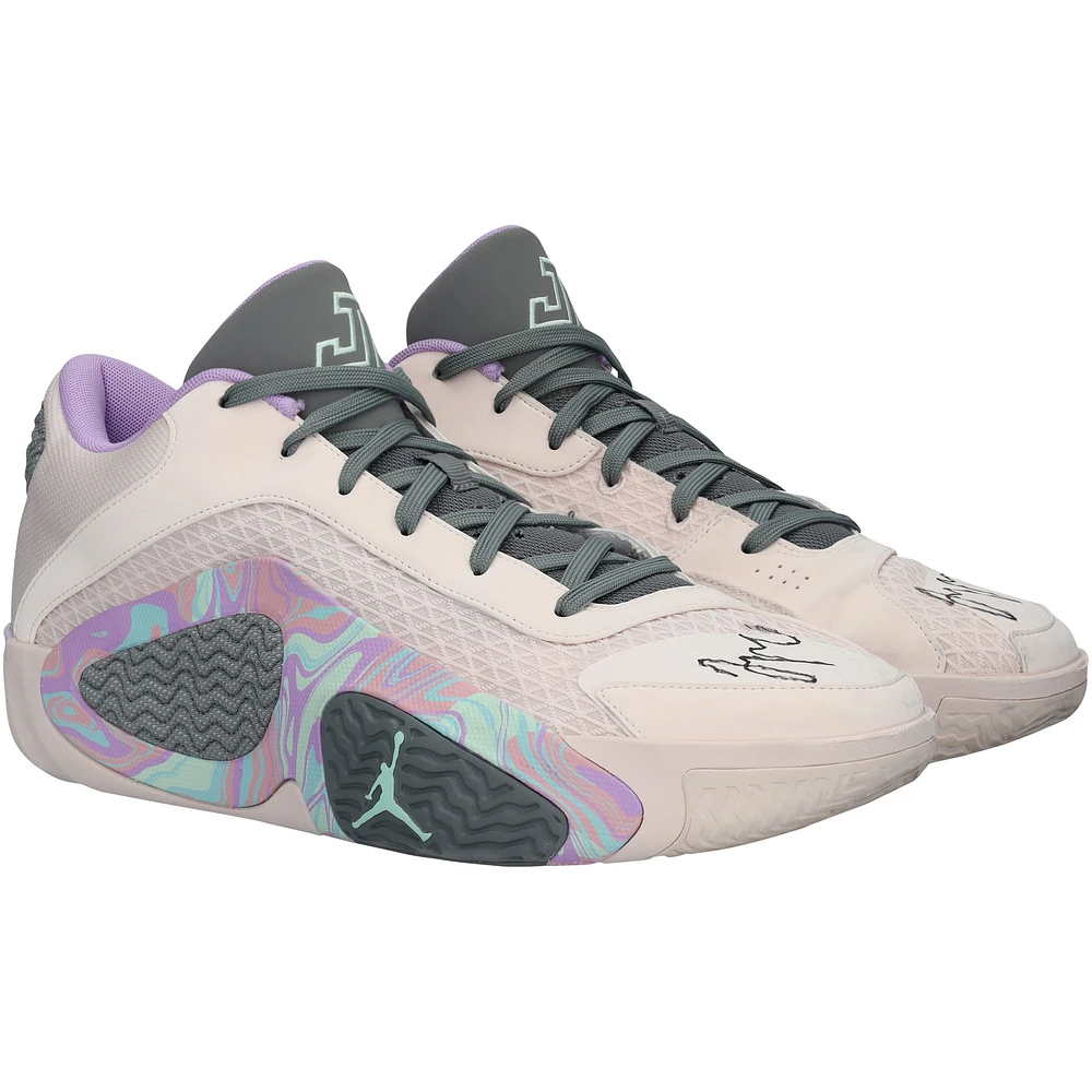 Jayson Tatum Boston Celtics Autographed Game-Used Pink Jordan Brand Shoes vs. Cleveland Cavaliers on May 9, 2024