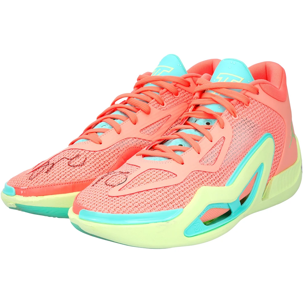 Jayson Tatum Boston Celtics Autographed Game-Used Pink Jordan Brand Shoes vs. Miami Heat on May 19, 2023