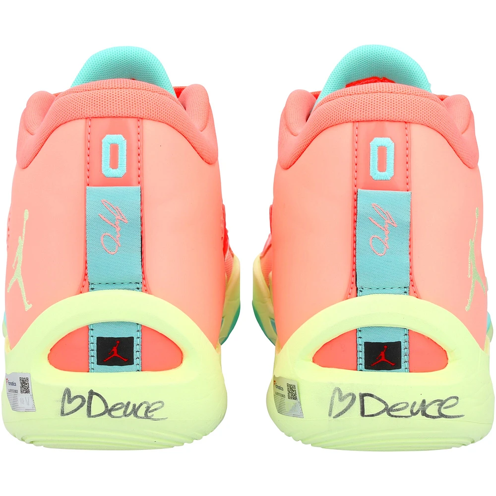 Jayson Tatum Boston Celtics Autographed Game-Used Pink Jordan Brand Shoes vs. Miami Heat on May 19, 2023