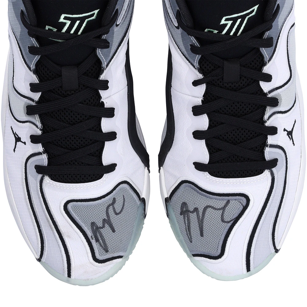 Jayson Tatum Boston Celtics Autographed Game-Used White Jordan Brand Shoes vs. Cleveland Cavaliers on December 1, 2024