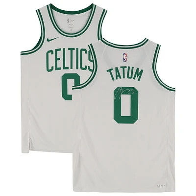 Maillot Swingman Nike blanc dédicacé par Jayson Tatum des Boston Celtics 2022-23 Association Edition