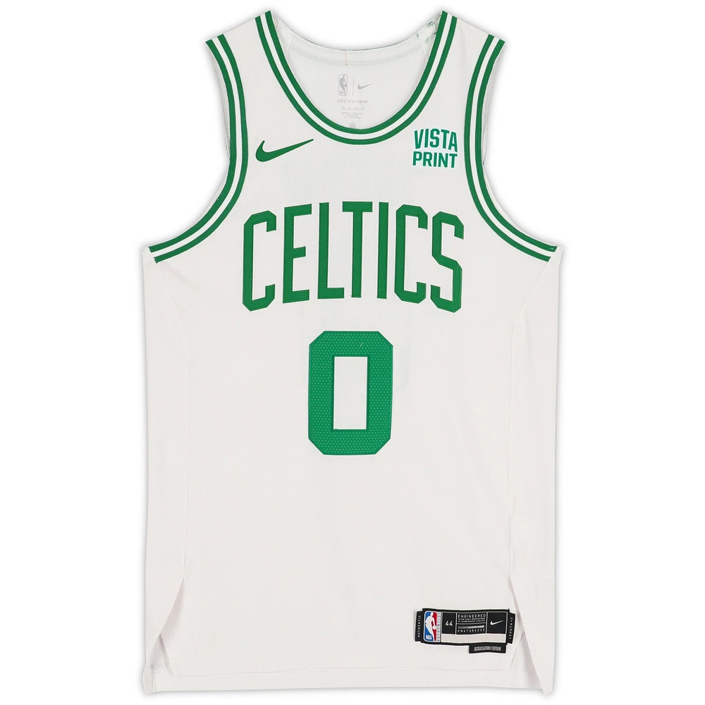 Maillot authentique Nike Association blanc autographié par Jayson Tatum des Boston Celtics