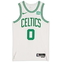 Maillot authentique Nike Association blanc autographié par Jayson Tatum des Boston Celtics