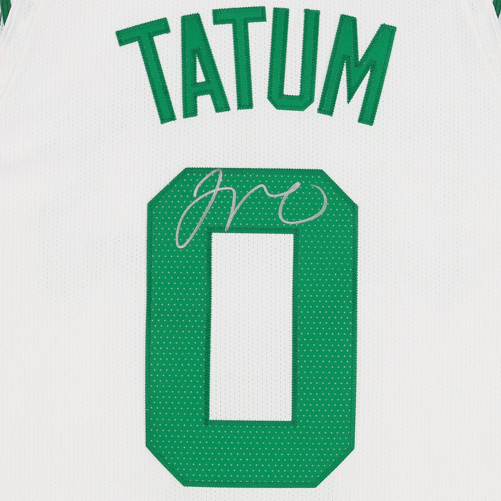 Maillot authentique Nike Association blanc autographié par Jayson Tatum des Boston Celtics